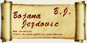 Bojana Jezdović vizit kartica